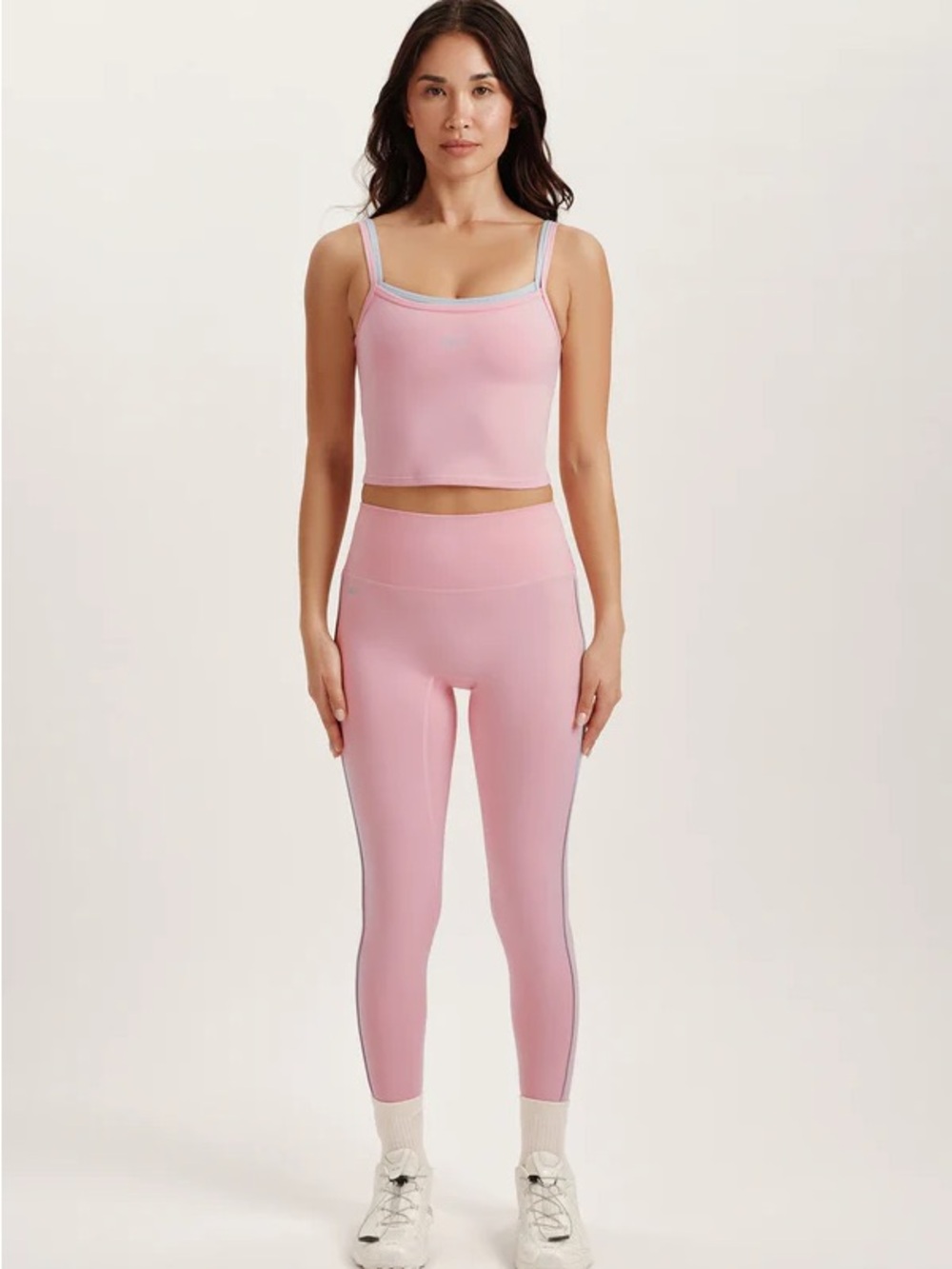 Set active formcloud pipe leggings and cloud training cami in blush - Picture 2 of 9